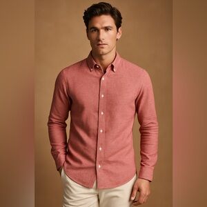 UNTUCKit Red Linen Button-Up Shirt - Size XL